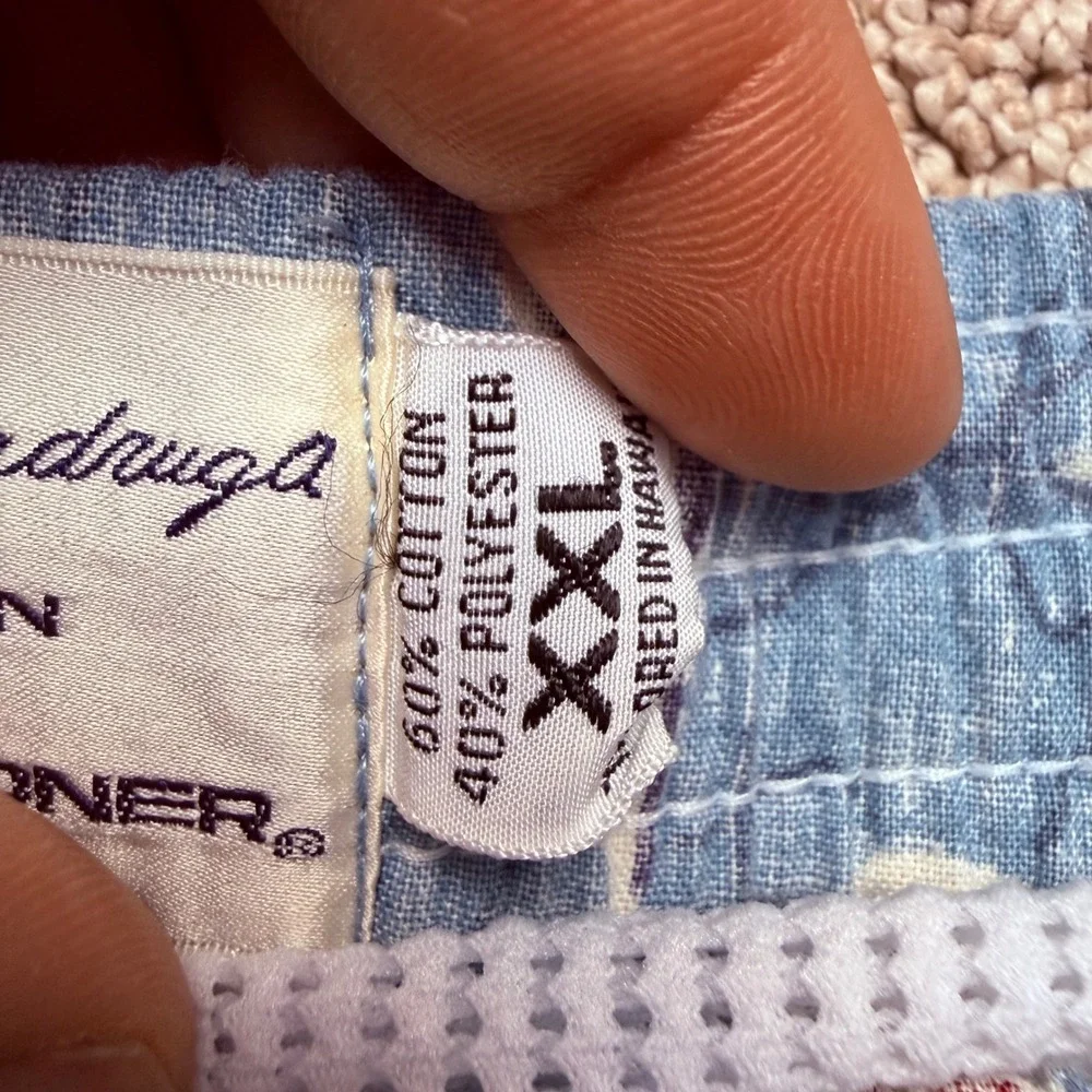 Reyn‎ Spooner XXL Marshall Madruga Fishing Swim Trunks Blue Marlin Mahi Mahi
